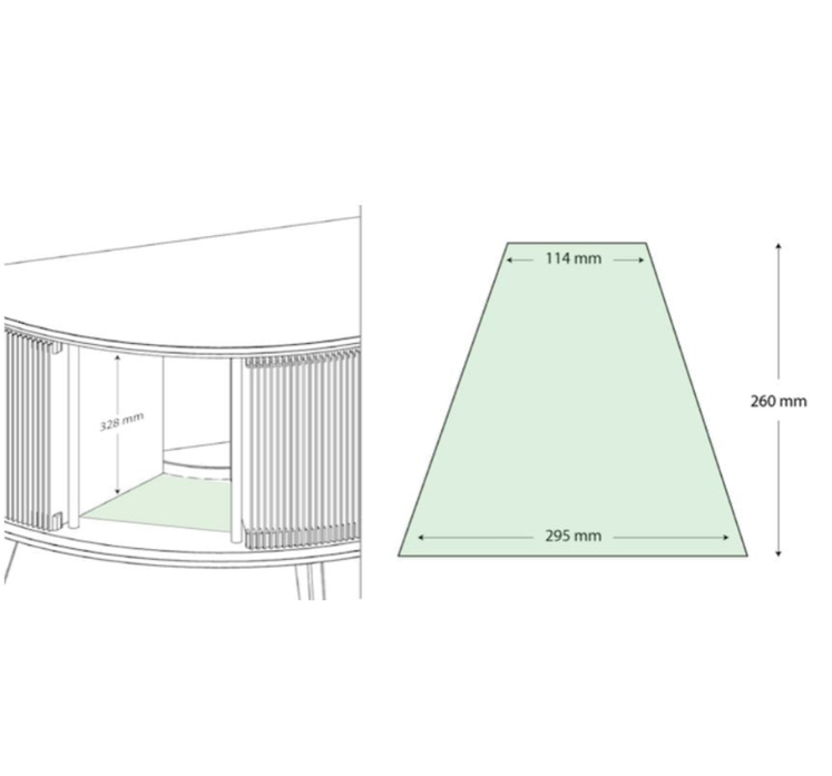 Højtalerskjuler til Display LUNA - Eg