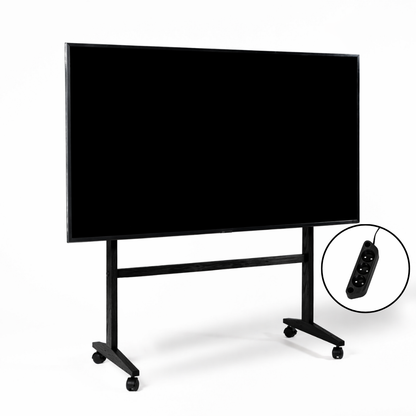 Zwart tv-meubel op wielen SIKA