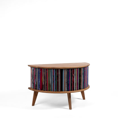 Vinylopslag in eikenhout – Display LUNA
